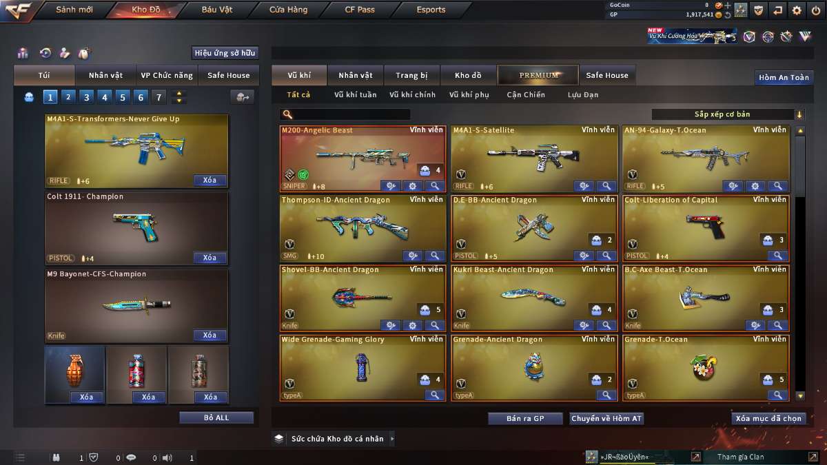 shop acc cf uy tin gia re